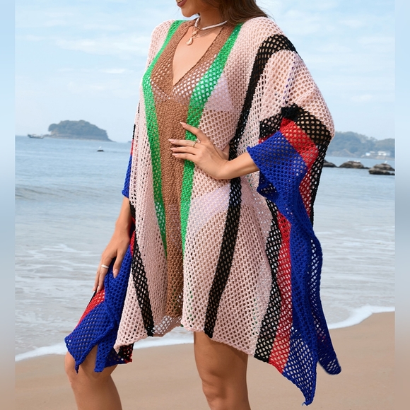 Luminous Sands Openwork Coverup - Blue - Picture 3 of 8